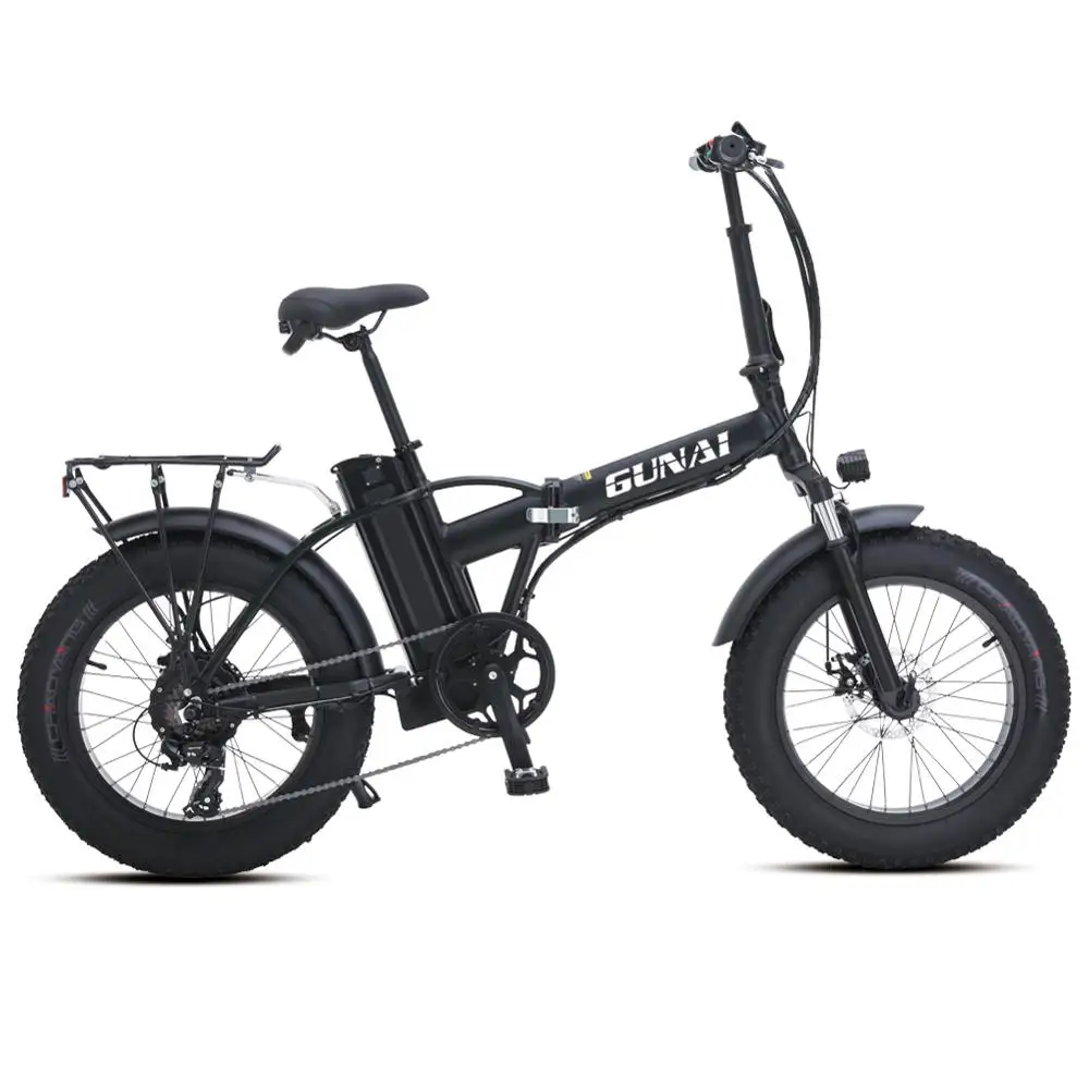 Verkauf GUNAI Elektrische Bike 20 Zoll Ebike 48V 15AH 500W Elektrische Faltrad 4,0 Fett Reifen Strand Snowm Berg Fahrrad Mit LCD Display