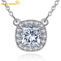 sace gems sparkling 3a cubic zirconia pendant necklace elegant wedding engagement party jewelry for women valentine day present