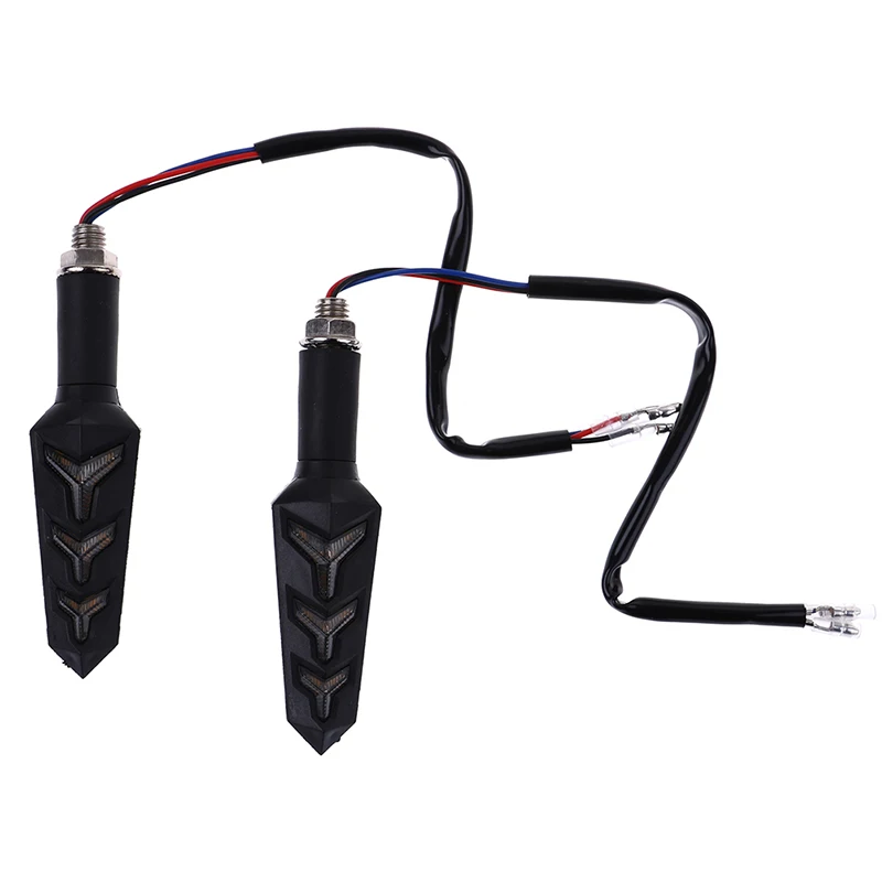 

2pcs / lot Flowing Water LED Motorcycle LED Turn Signal Lamp Sequential Indicator Light Amber
