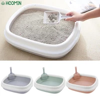 1 set pet toilet bedpan training plastic sand litter box cat dog tray with scoop cat litter box anti splash dog clean toilet