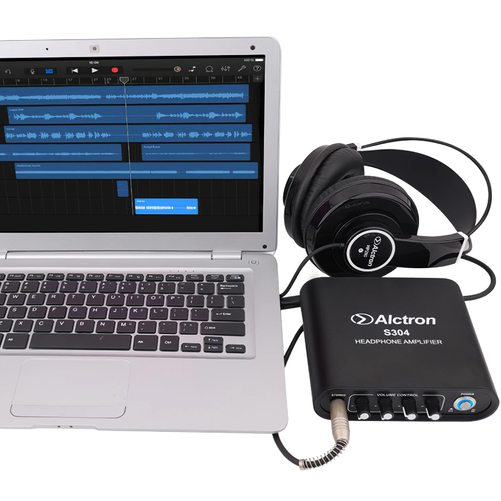 

2 Input 4 Output Adjustable Volume Audio Amplifier Portable Aluminum Alloy Sound Amplifier Sound Amplifier Professional