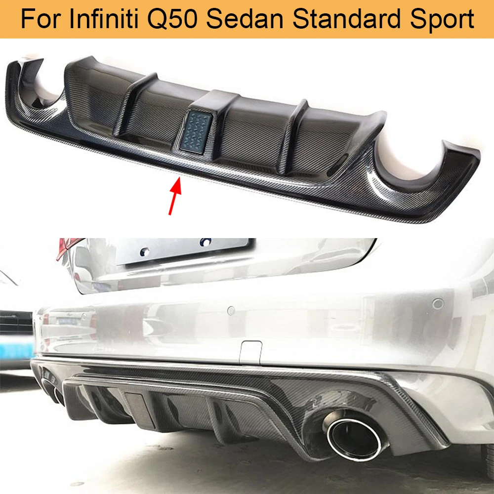 Диффузор заднего бампера из углеродного волокна спойлер для Infiniti Q50 Sedan 4