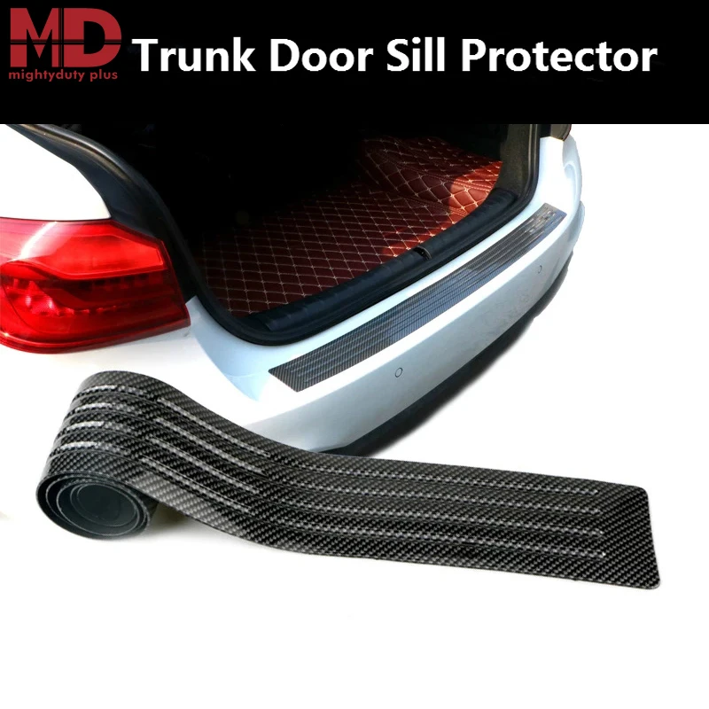 Защита для заднего бампера автомобиля универсальная черная резиновая