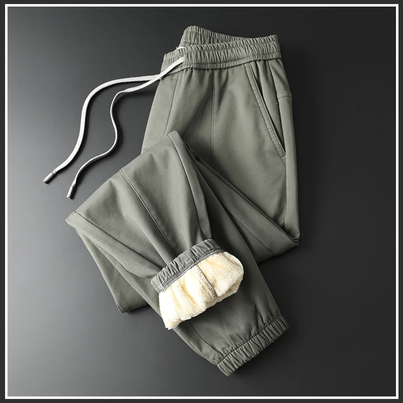 

2020 зимние Бархатные толстые мужские брюки для девочек для досуга, обувь для офиса, брюки из натурального хлопка, модные брюки-карго для отды...