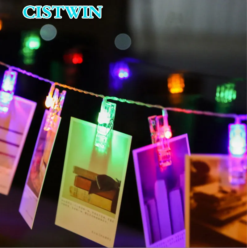 

Держатель для фото, светодиодные гирлянды на батарейках, светодиодные гирлянды для нового года, Рождества, свадьбы, дня рождения, 1,5 м, 3 м, 6 м