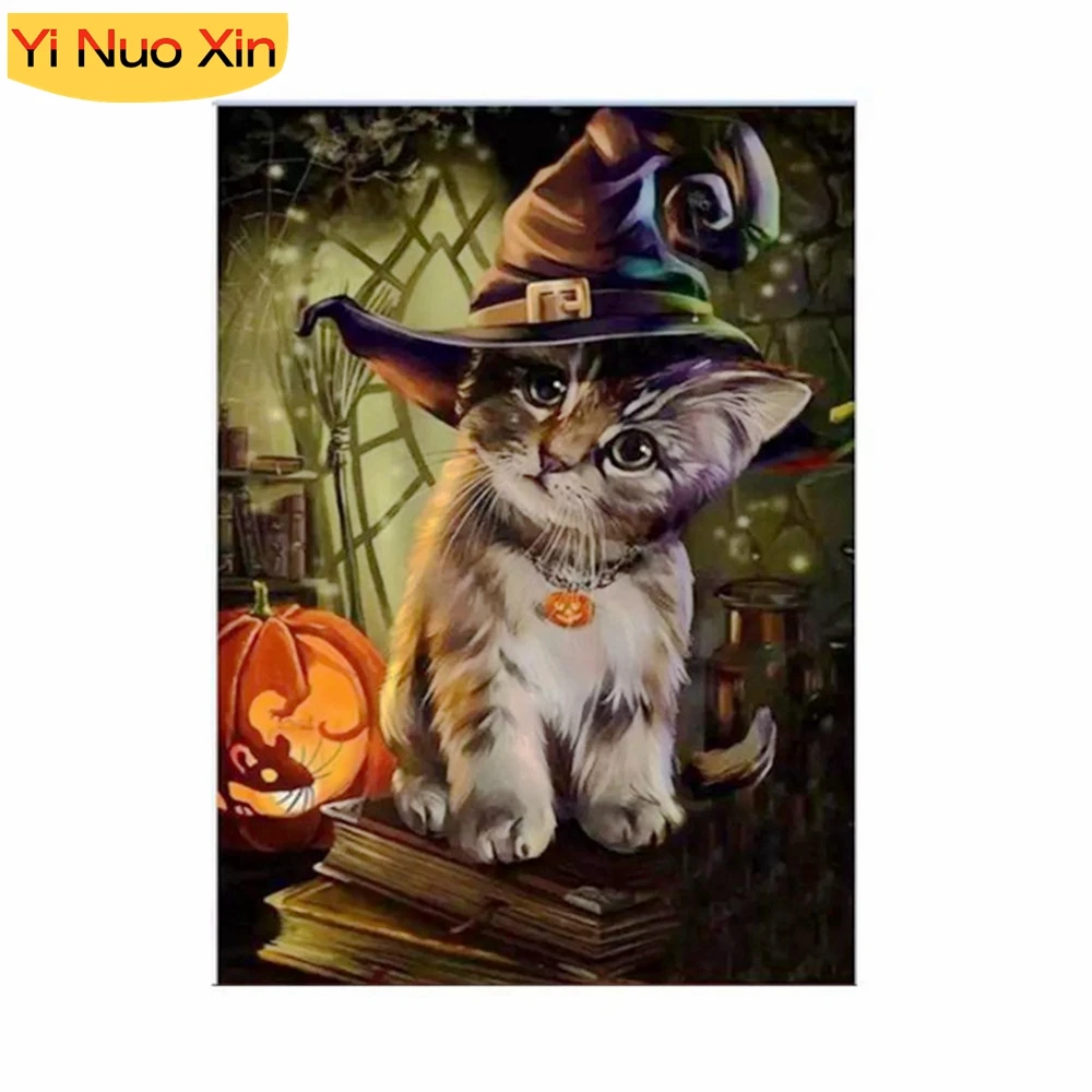 

YNX Mosaic Art Set Home Decor Gift Diamond Painting 5D DIY Photo Custom Full Square/Round Diamond Embroidered Animal Cartoon Cat