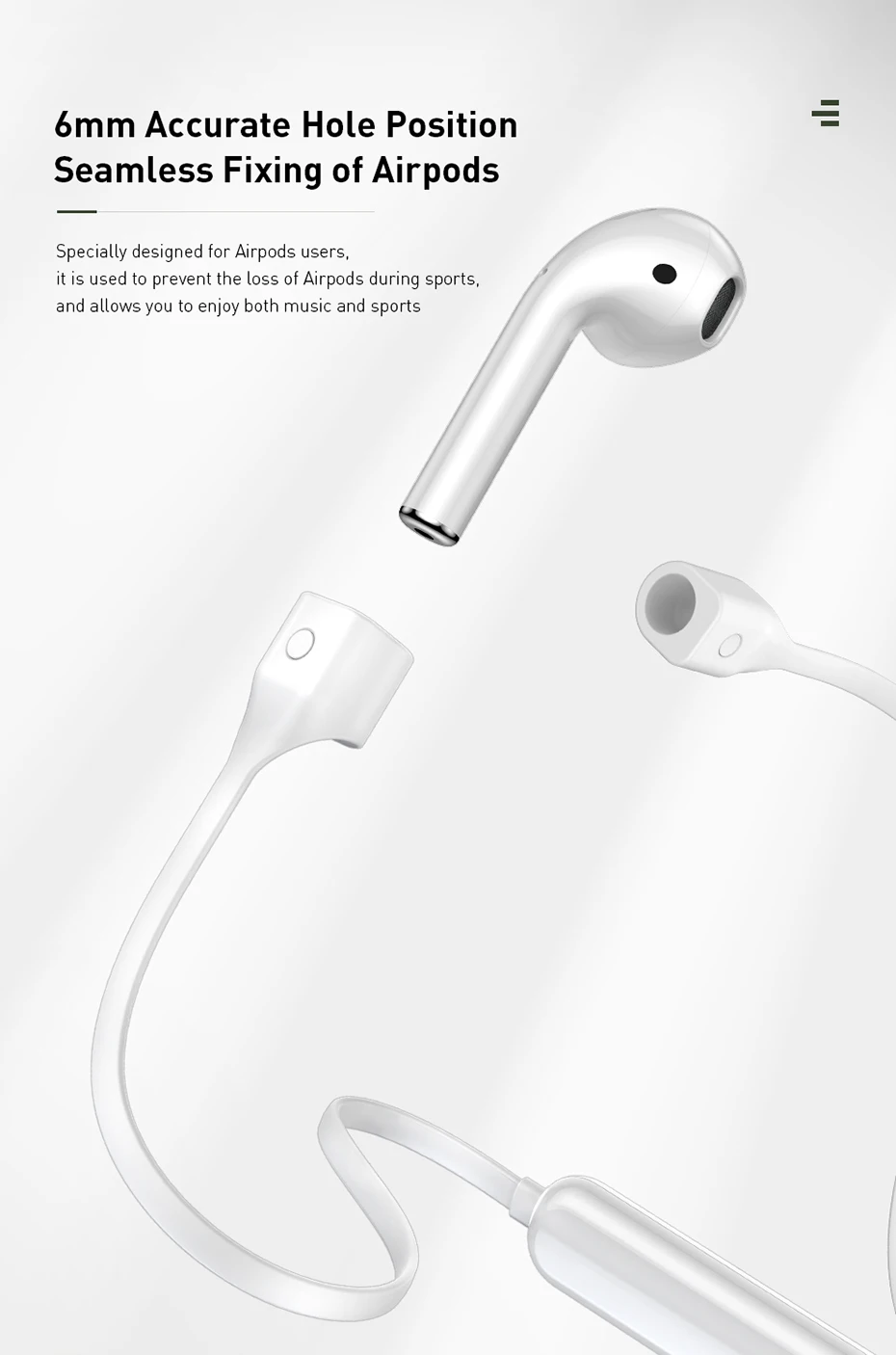 Baseus ремешок для наушников для Airpods анти-потеря ремень Магнитная веревка для AirPods 2 Bluetooth TWS наушники силиконовый шнур-кабель
