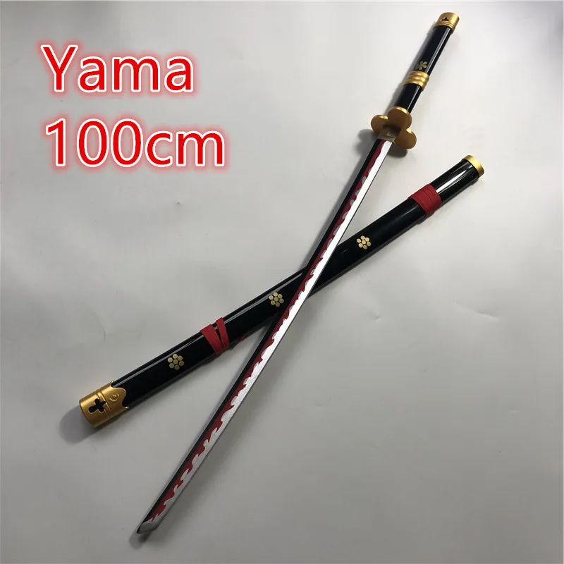 

100cm Anime Cosplay Yama magic sword Zoro Sword Weapon Katana Espada Wood Ninja Knife Samurai Sword Prop Toys