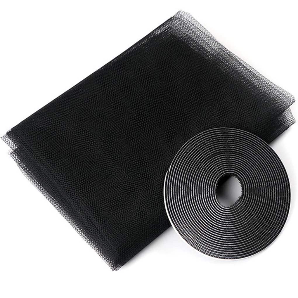 

Door And Window Screen DIY Black Gauze Curtain 130x150 Cm Mesh Anti-Mosquito Protection Net Mesh Curtain Mosquito Net