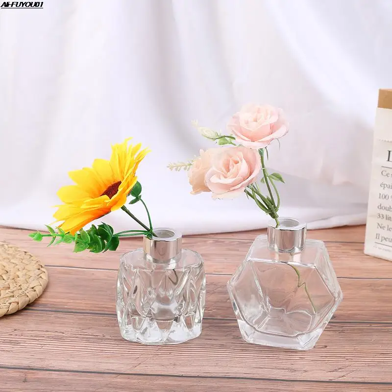 Простой прозрачный стеклянный маленький скандинавский декоративный ваза для цветов и ароматерапии