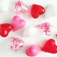 10pcs romantic 10inch love heart confetti latex air balloon wedding decoration globos valentines day happy birthday party ballon