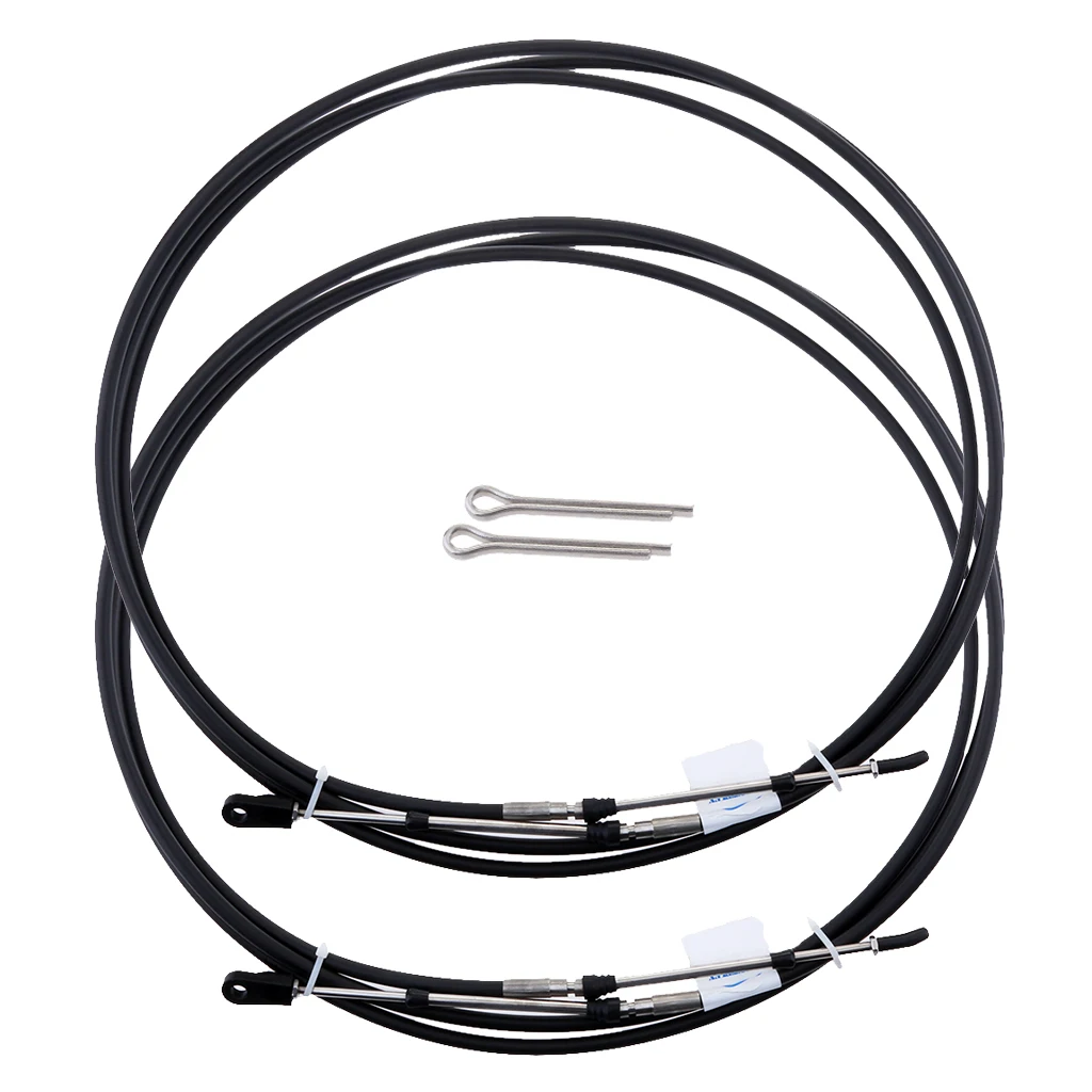 

2pcs 17FT Universal Throttle Cable for Boat Inboard Engine Control Lever