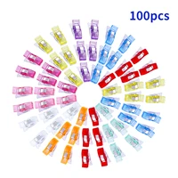 miusie 100pcs high quality multicolor quilt binding plastic sewing clips patchwork sewing accessory diy crafts clips