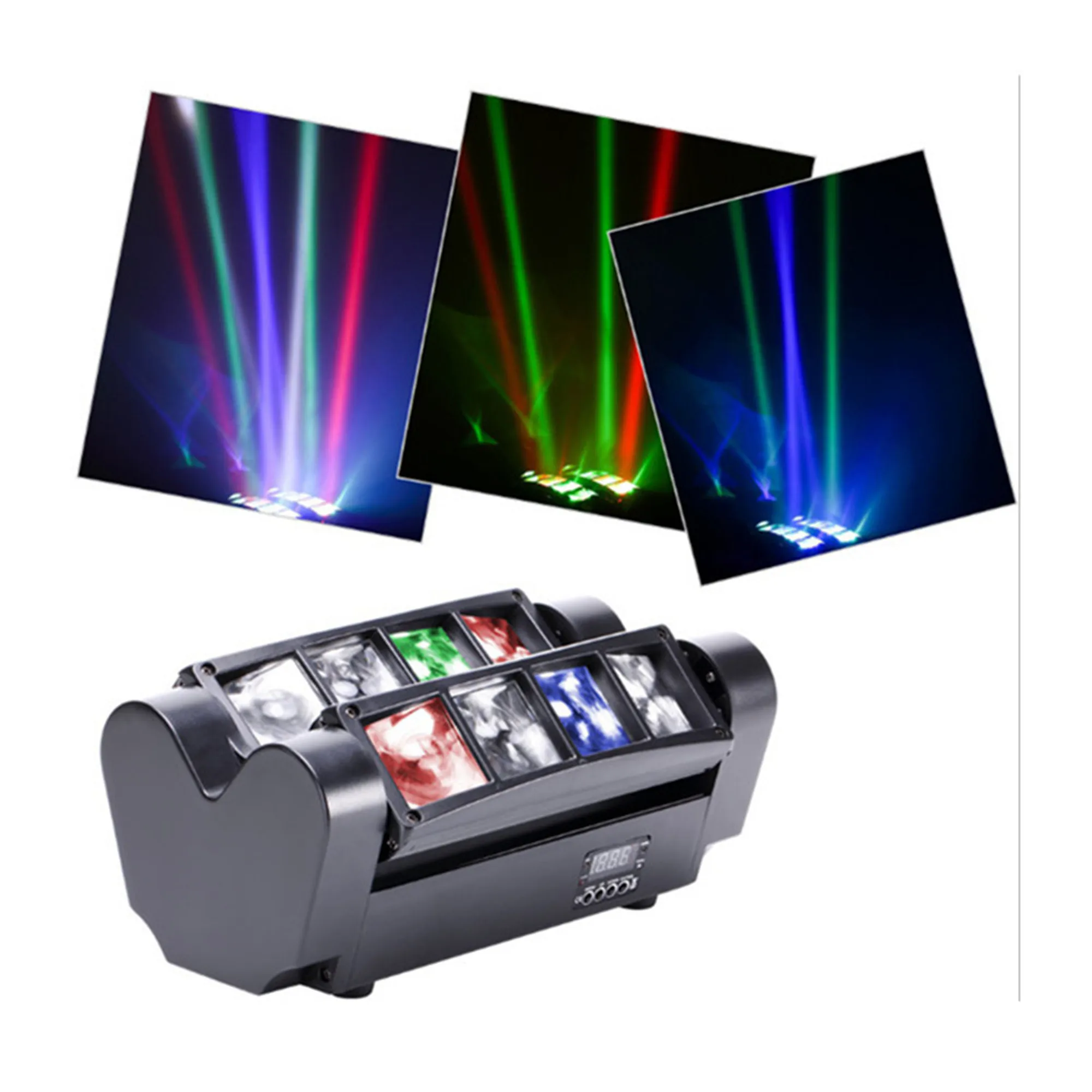 stage 8X10W Mini LED Spider Light DMX512 LED Moving Head Light RGBW LED Beam light Club Dj Disco projector