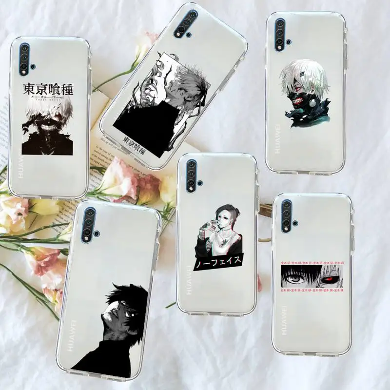 

Anime Tokyo Ghouls terror horror Phone Case Transparent for Huawei honor P mate 40 20 30 10 50 i 9 x mate pro lite 8a