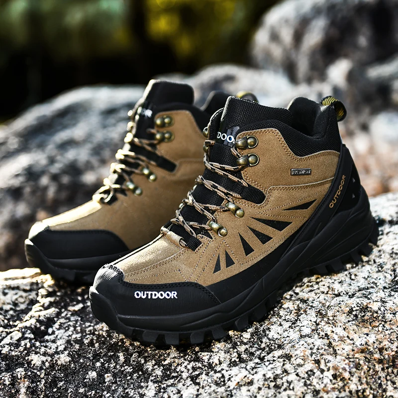 Мужские ботинки Сезон весна осень Походная обувь Ботильоны Дышащие в байкерском