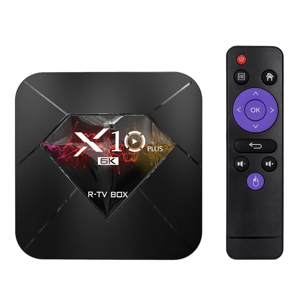 Приставка Смарт ТВ X10 Plus на Android 9 0 4 + 64 ГБ 4K Wi Fi 2 ГГц|ТВ-приставки и медиаплееры| |