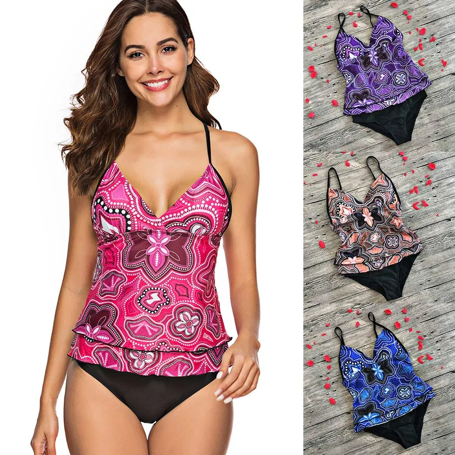 Купальник танкини 2019 купальный костюм для женщин женский большого размера