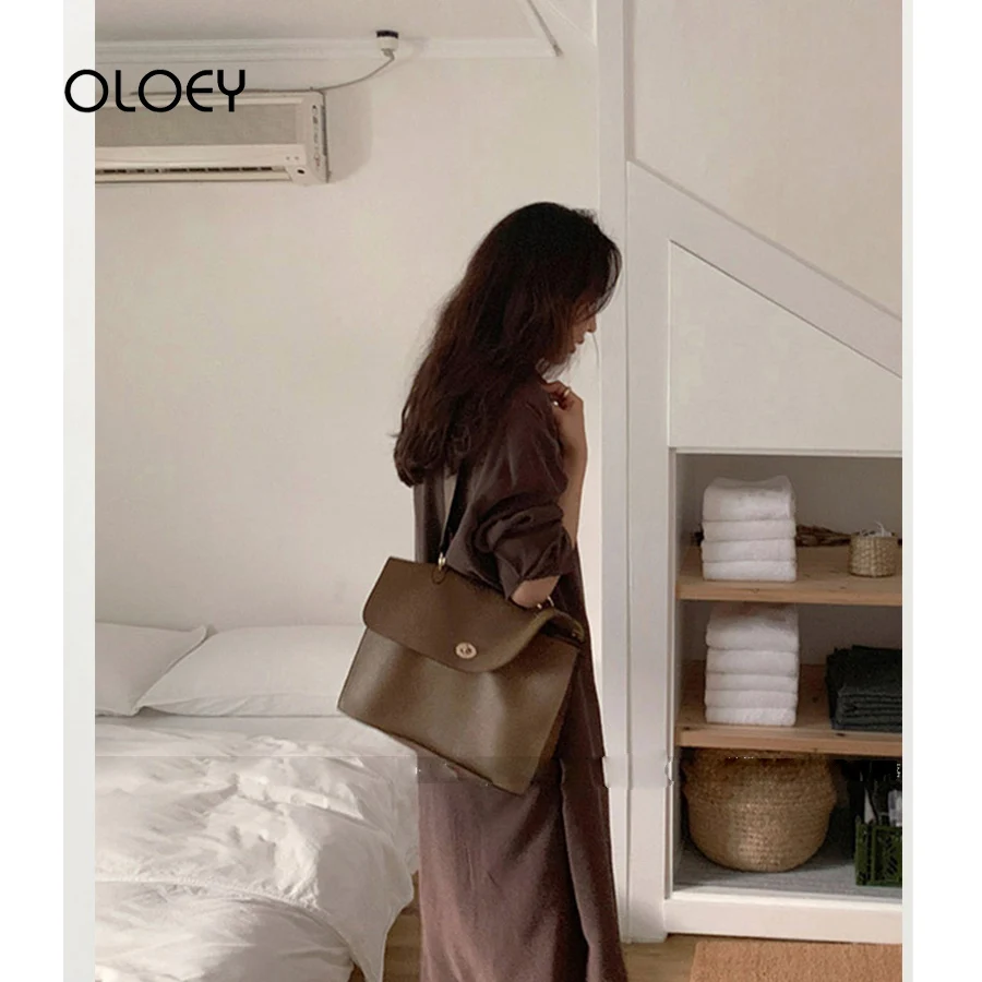 

Fashion Vintage Litchi pattern Female shoulder bags Luxury handbags women bags Large capacity soft leather ladies crossbody bag