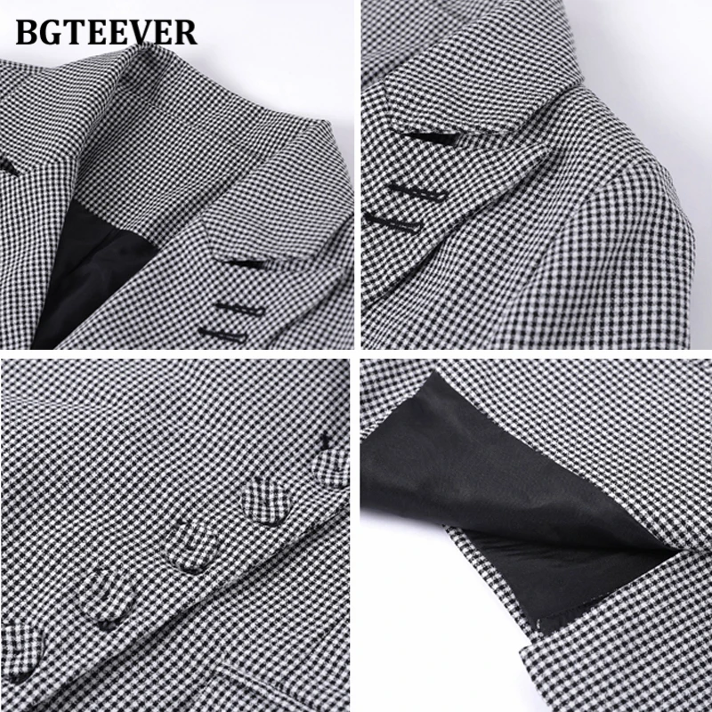 Стильный шикарный женский брючный костюм BGTEEVER Асимметричная куртка и брюки