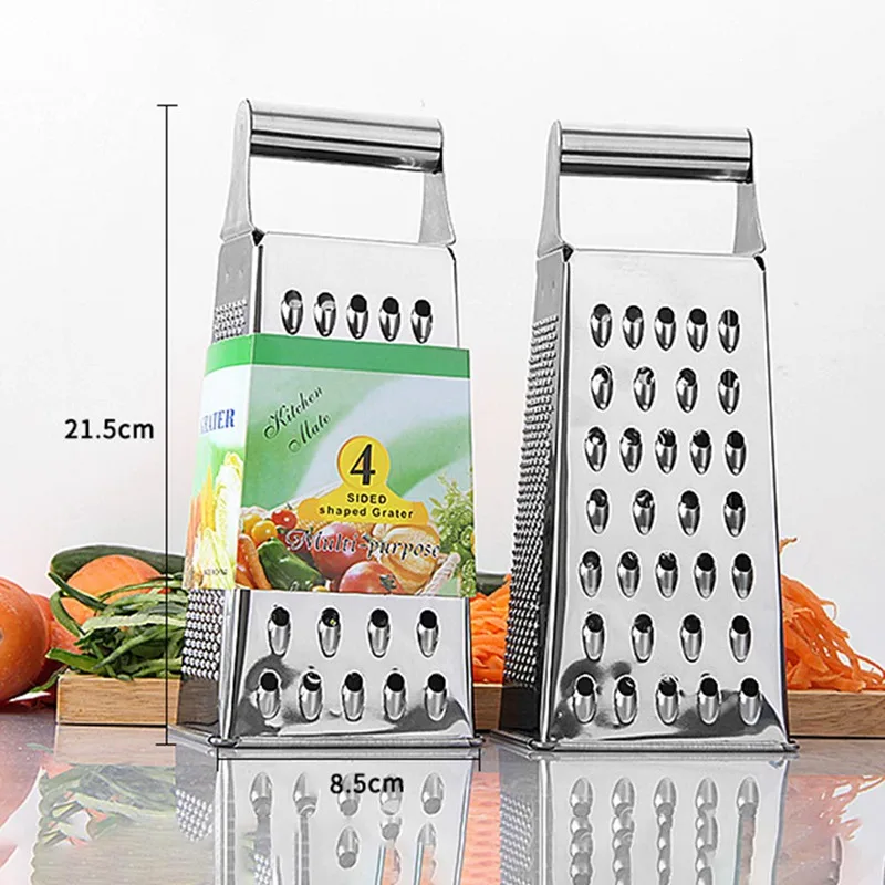 

1pc Four-sided Grater Stainless Steel Planer Multifunctional Peel Cutter Fruit Ginger Garlic Vegetable Grater Kitchen Gadgets