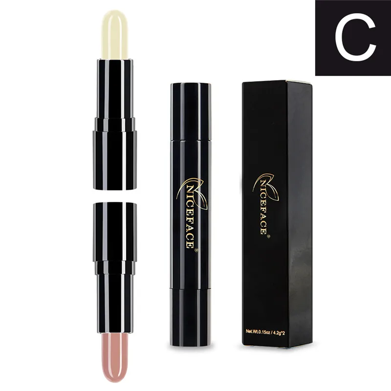 Двухсторонний контурный макияж 2 в 1 3D Гладкий кремовый консилер Палетка