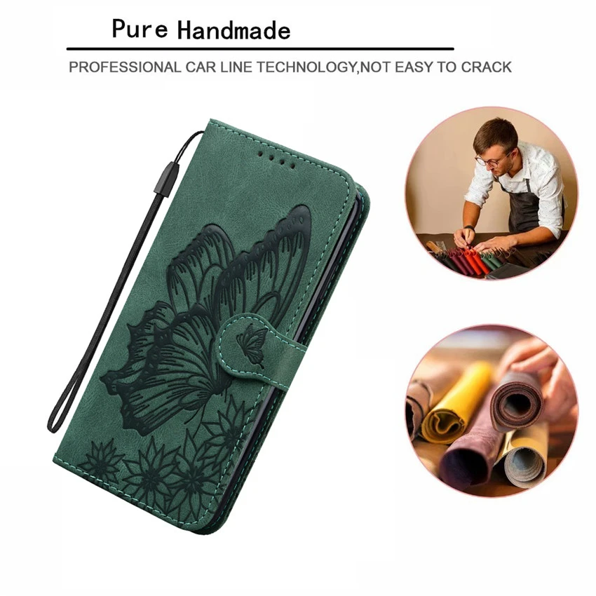 retro flip leather phone case for huawei p20 p30 honor 10 10x lite 8a y5 y6 y5p y6p p smart 2019 2020 2021 butterfly book cover free global shipping