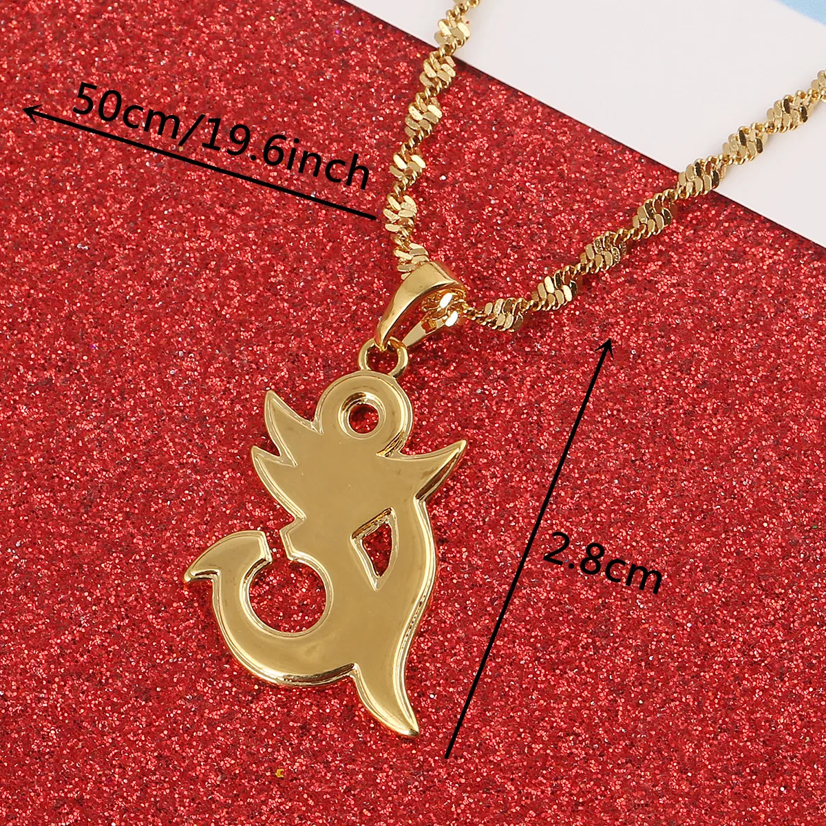 Ожерелье с подвеской для йоги золотого цвета индийский Хинду Ом индуистские