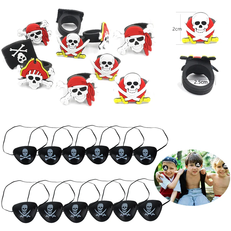 Сувениры для пиратвечерние Детские пиратские наклейки брелок кольца на Хэллоуин