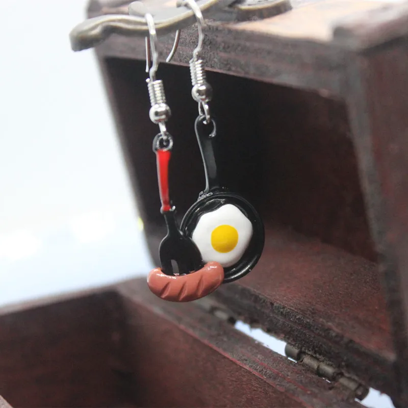 Серьги с эмалью для женщин забавные креативные эмалированные серьги в виде