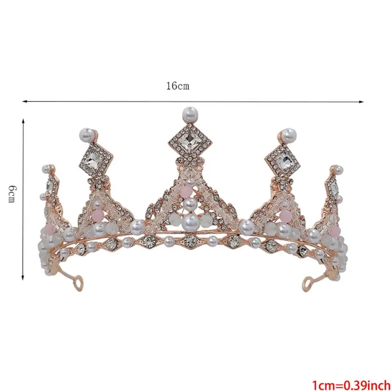 

Jeweled Queen Crown Rhinestone Wedding Crowns and Tiaras for Women Costume Party Hair Accessorie with Gemstones