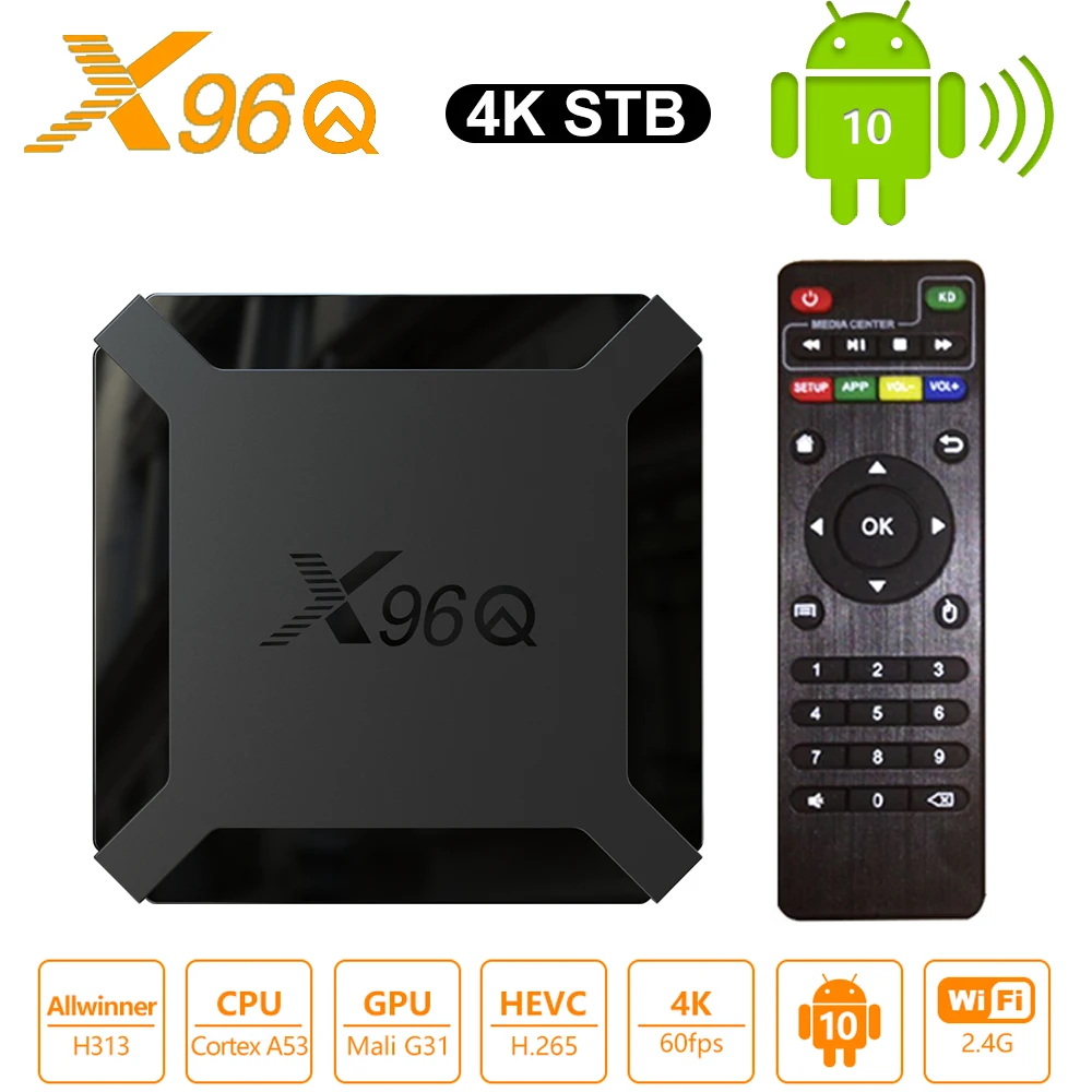 ТВ приставка X96Q на Android 10 0 2 + 16 ГБ Wi Fi 4 ГГц 4K HD|ТВ-приставки и медиаплееры| |
