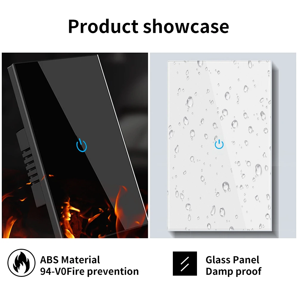 Выключатель света UBARO панель из закаленного хрусталя США синхронизация 15 минут