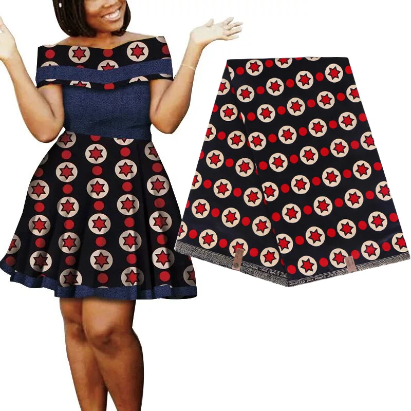 

Африка Анкара принт батик ткань настоящий воск лучшее качество хлопчатобумажной ткани в африканском стиле швейная Материал для вечерние п...