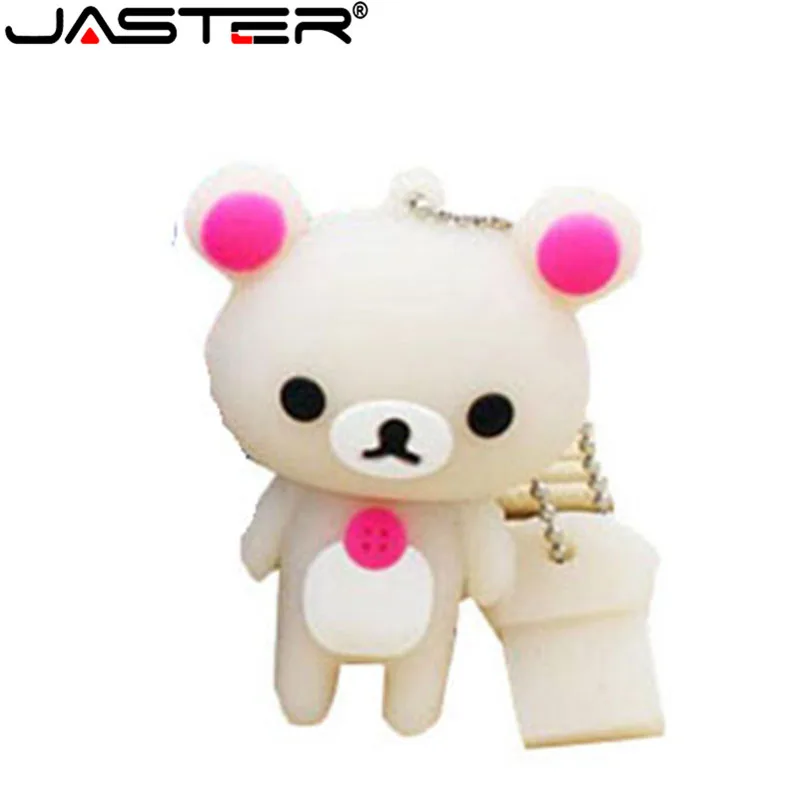 JASTER Lovely Медведь от pendrive цепочка для ключей Флеш накопитель 4gb/8gb/16gb/32gb/64gb карту