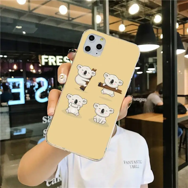 Милый чехол для телефона с изображением животных Коала iPhone 11 pro XS MAX 8 7 6 6S Plus X 5S SE 2020