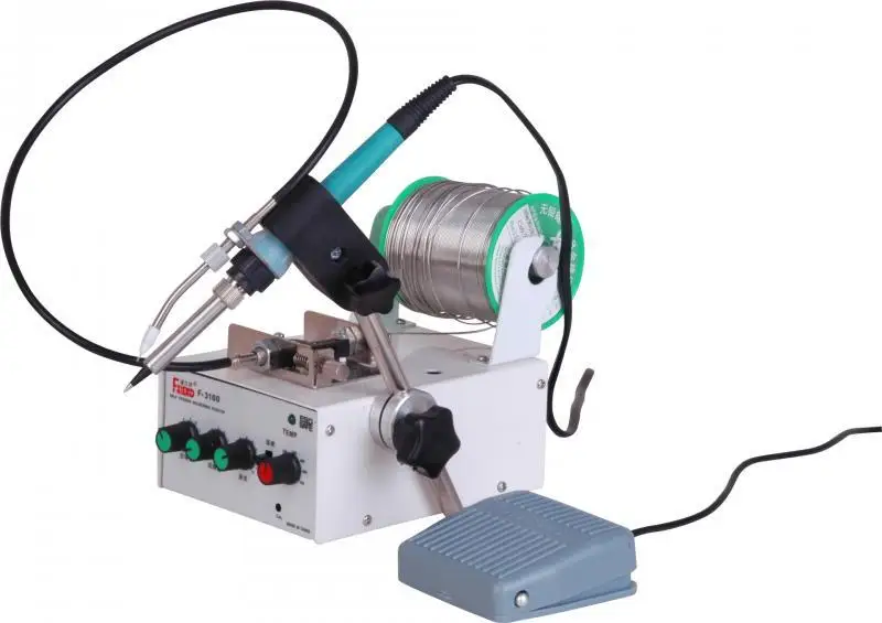 220V Multi-Function Automatic Foot Soldering Machine Constant Temperature Soldering Iron Soldering Table Tin Feeding Machine