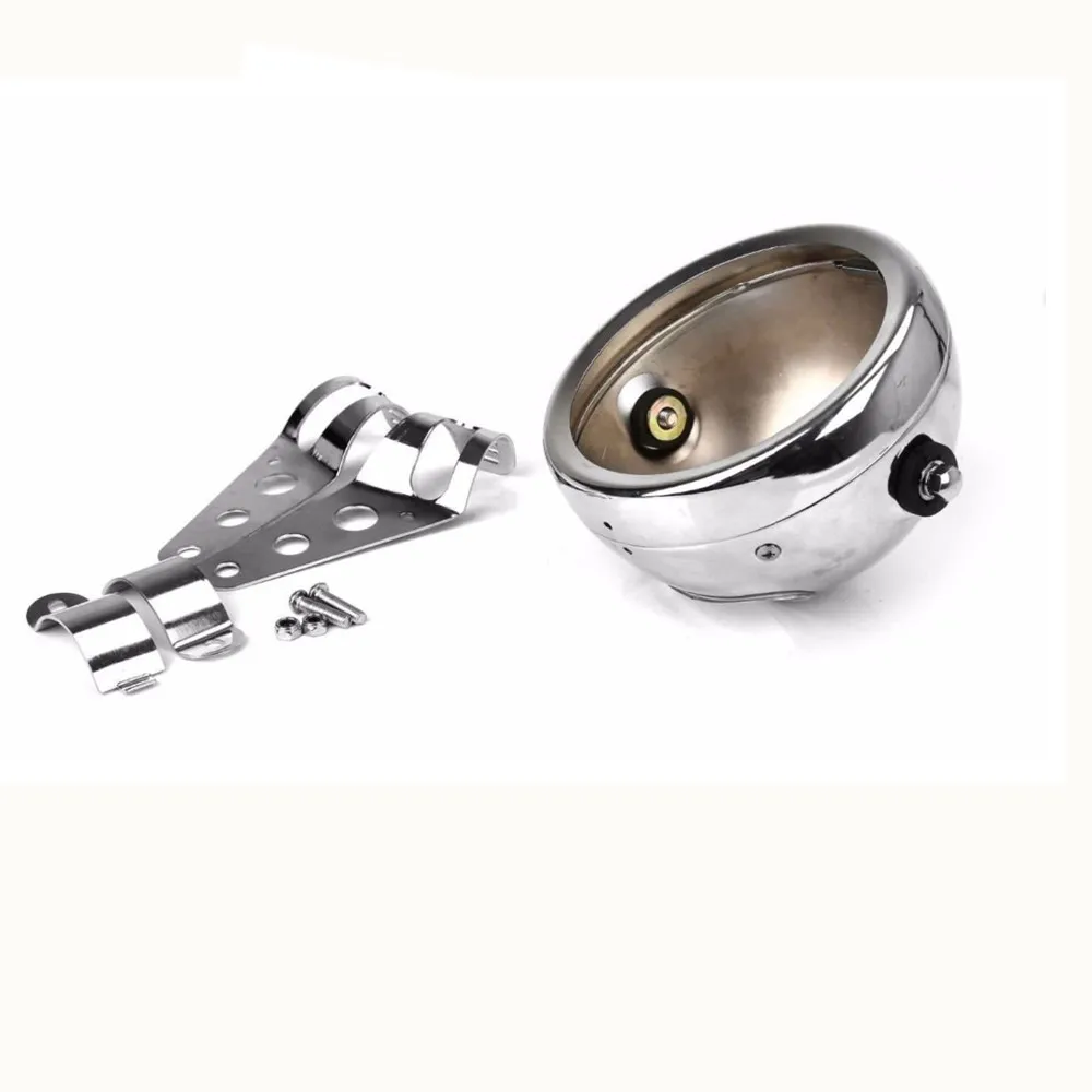 Only brackct Chrome RGB 5,7" Halo светодиодный фонарь/5 3/4 дюймов белый желтый DRL галогеновая фара для индийского скаута и мотоциклиста ведра монтажный кронштейн - Цвет: Only brackct Chrome