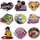 MD884 DMLSKY искусство смешной мультфильм эмаль булавки и броши для женщин мужчин аниме лацкан булавка рюкзак сумки значки коллекционные подарки