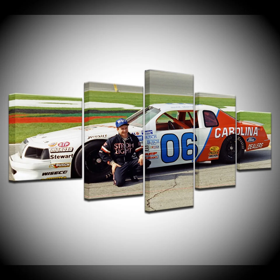 

Modular Home Pictures Decor Wall Frame 5 Panel Car Living Art Poster Room Modern Car Racing HD Printed Cuadros Canvas Painting