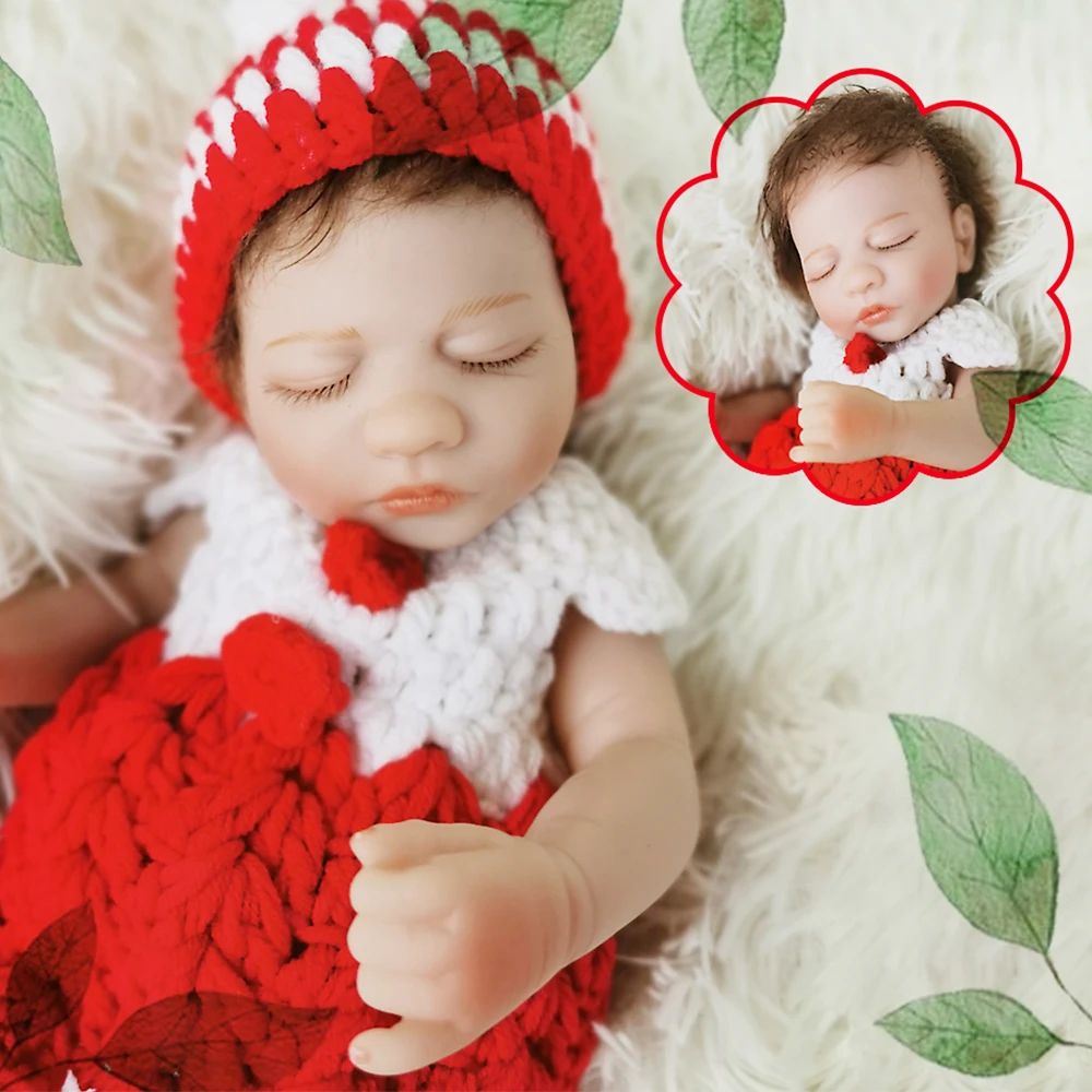 10inch Full Silicone Reborn Baby Dolls Alive Lifelike Boutique Mini Doll Bebes Babies Toys Bath Playmate Gift | Игрушки и хобби