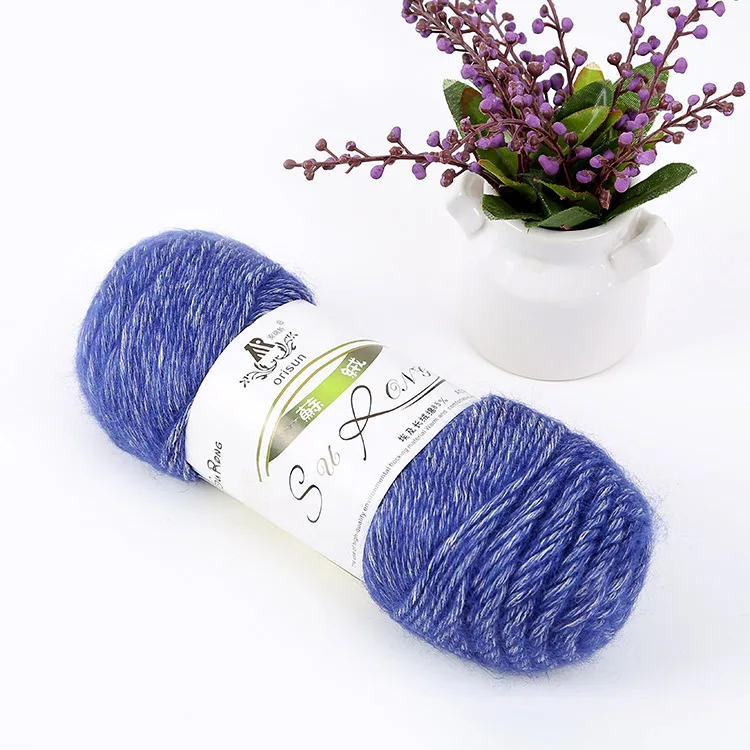 4 шарика = 400 г натуральная мягкая длинная стеганая хлопковая пряжа ручное вязание