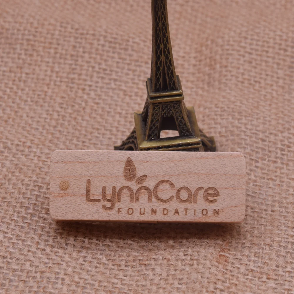 Деревянный USB флэш накопитель (10 бесплатных логотипов на заказ) + коробка Флэшка 8