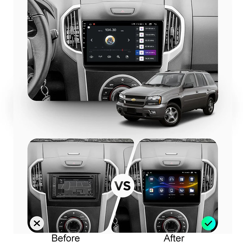 Мультимедийная магнитола Funrover плеер на Android 10 с 8 ядерным процессором gps для Chevrolet