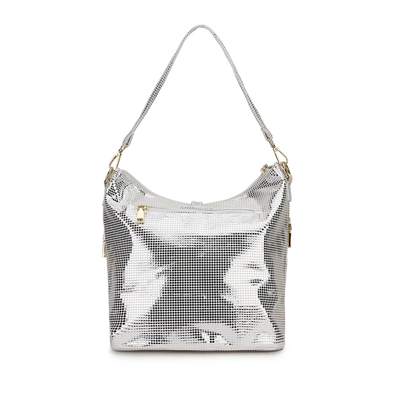 Черная женская кожаная сумка хобо мессенджер для женщин Золотая через плечо 2021