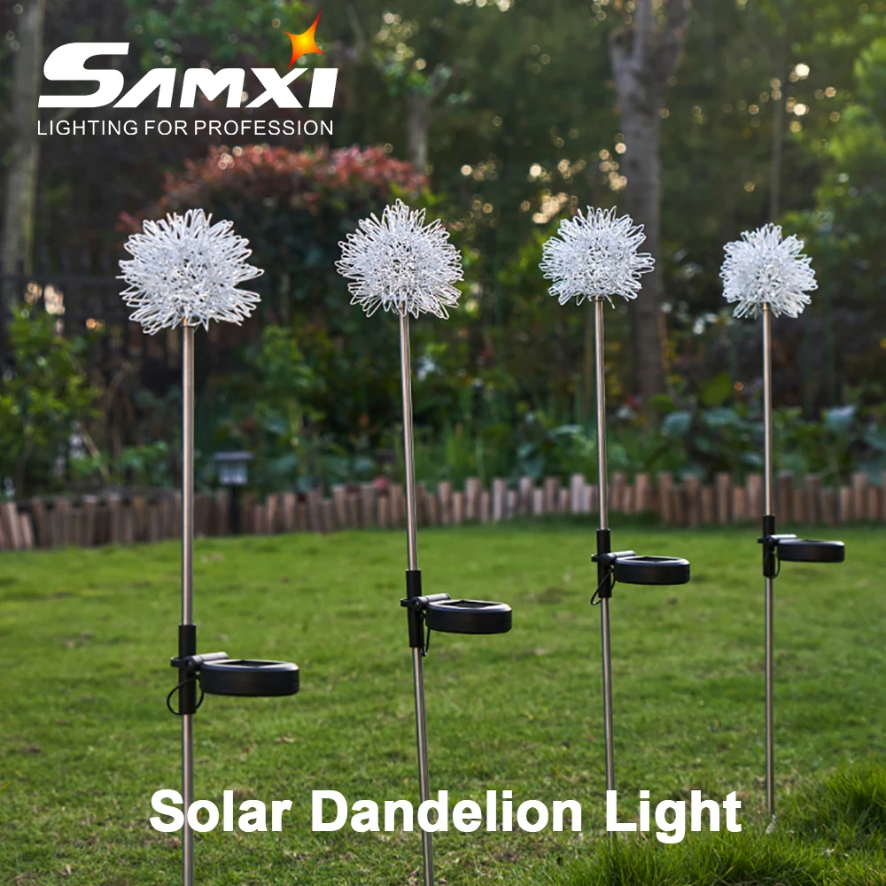 Светодиодный ная уличная гирлянда в виде одуванчика садовый декоративный шнурок