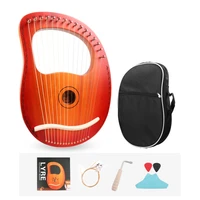16 string wooden lyre harp with tuning wrench carry bag spare strings picks body string instrument for gift children beginner