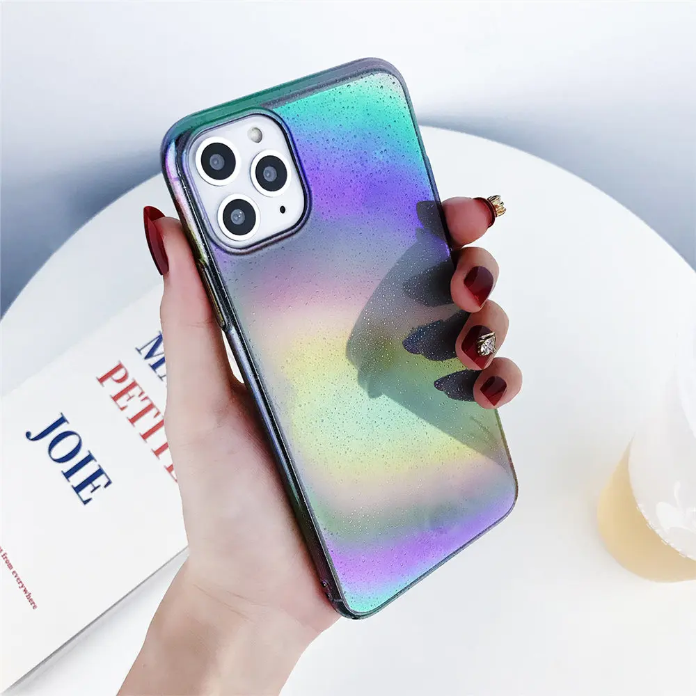 KJOEW капли воды цветной градиентный телефонный чехол для iPhone 11 Pro Max X XS XR Xs 6 6s 7 8 Plus
