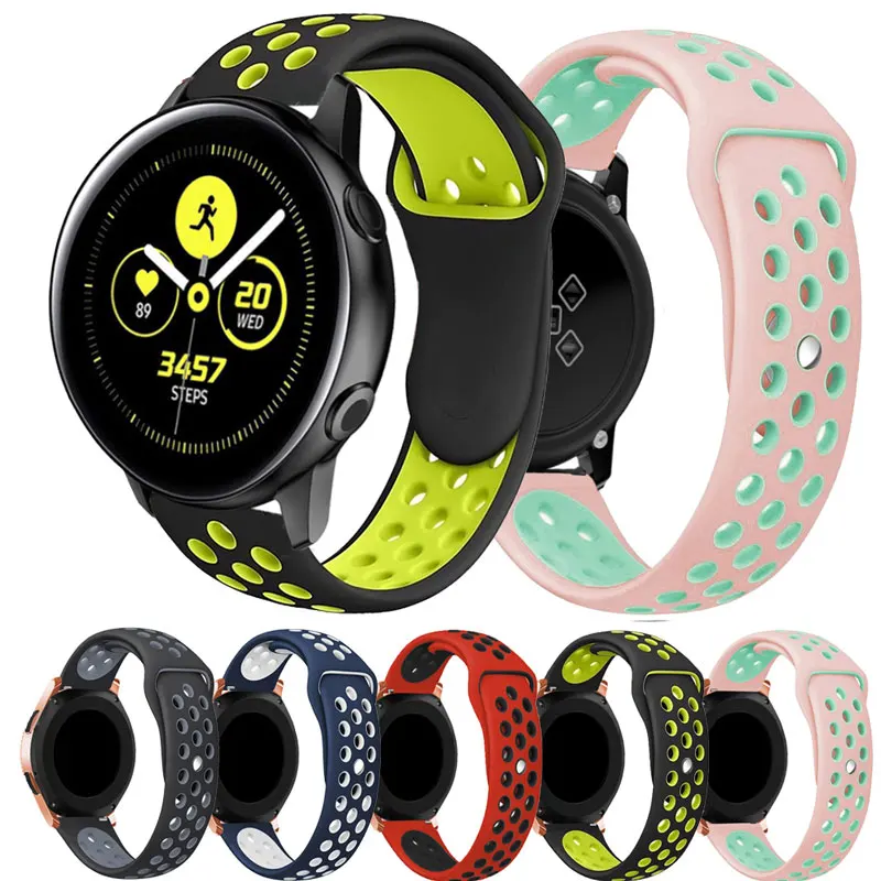 

Silicone 22MM Wristbands For Samsung Galaxy Watch 46mm Gear S3 Classic/Frontier Galaxy Watch 3 45mm Bracelet For Huawei GT Strap