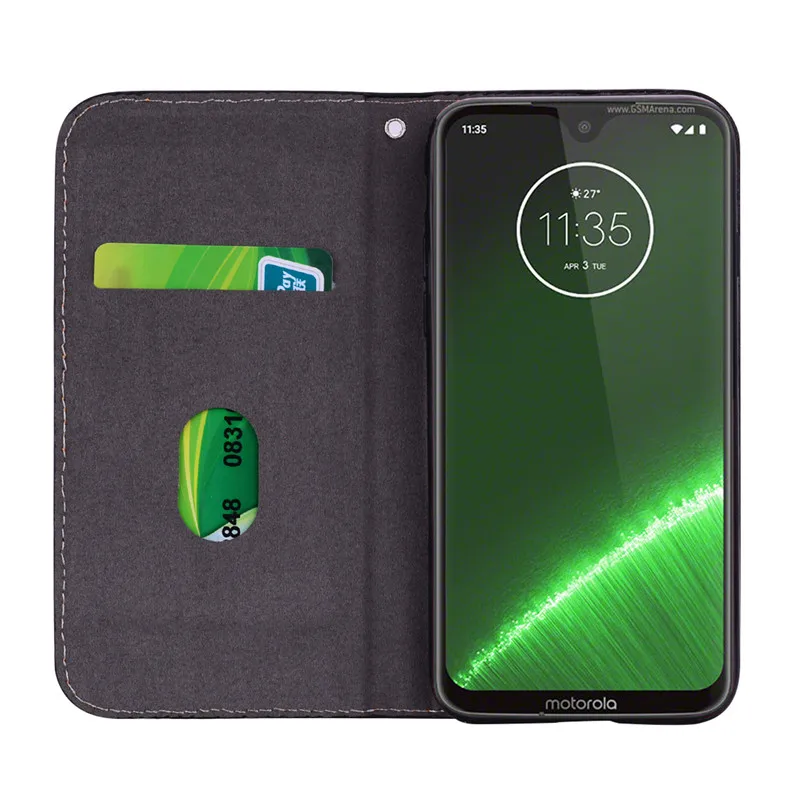 Блестящий кожаный чехол книжка для телефона Motorola Moto G7 G6 Play G5S E5 E4 C G5 Plus One Power P30